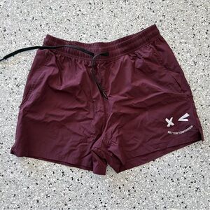 Men's Better Tomorrow Athletic 4” Training Sport Shorts Burgundy Workout